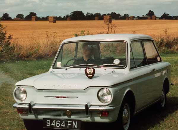 Rootes class winner with trophy on bonnet